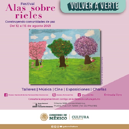 Cartel Alas sobre rieles