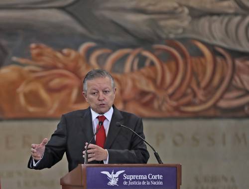▲ Arturo Zaldívar, ayer en la Corte.