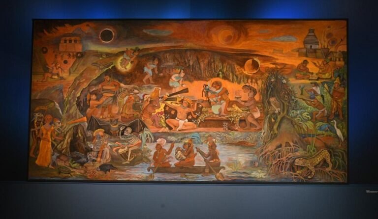 260422 “Xibalbá, el inframundo de los mayas”, mural de Rina Lazo (1)